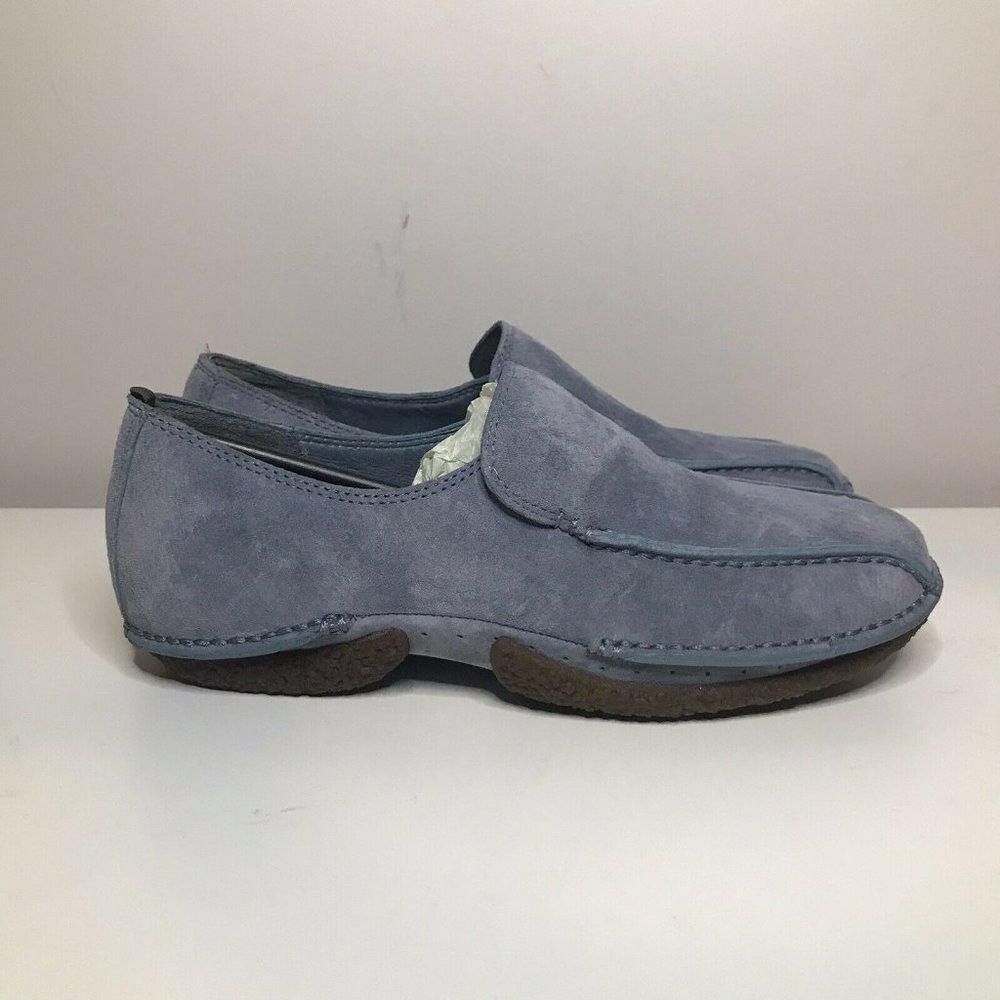 Merrell Duet Alto Denim Blue Womens 8 Suede Slip On Moccasin Loafer Comfort Shoe